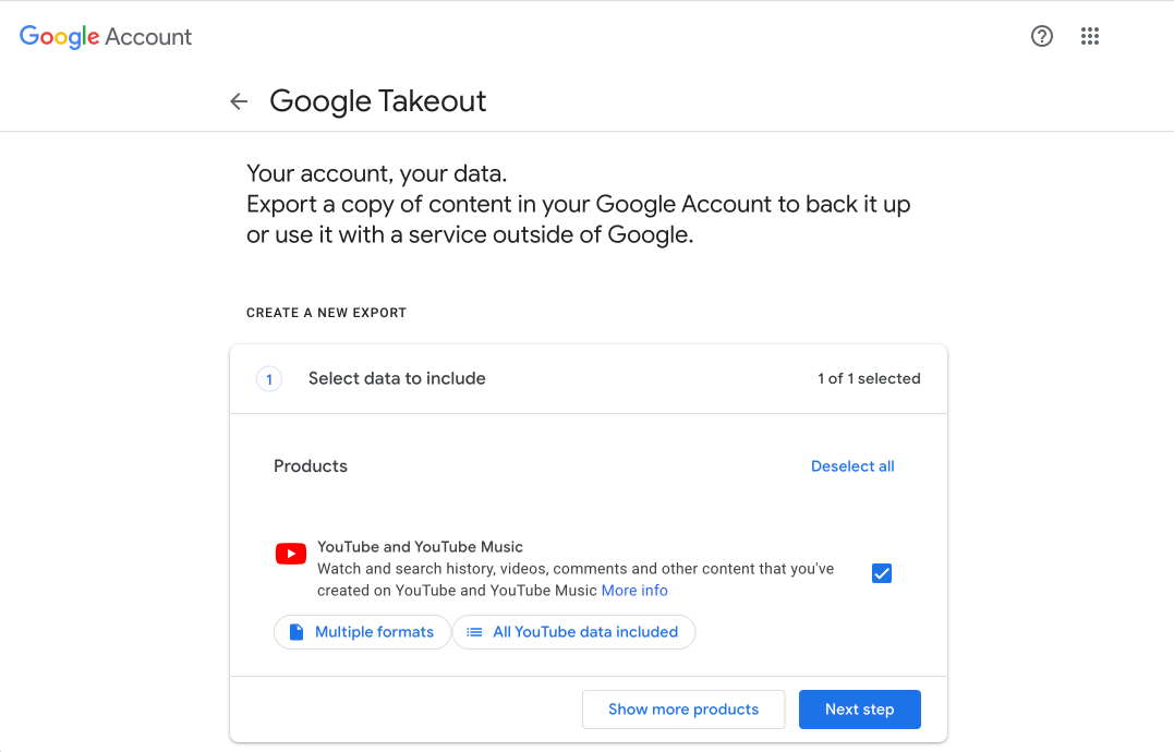 Google Takeout